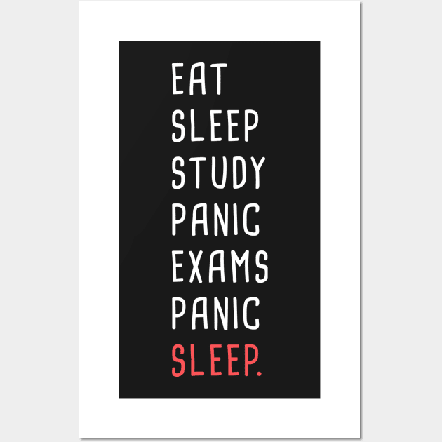 Eat - Sleep - Study | Funny Dental School Quote Wall Art by MeatMan